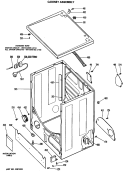 CABINET ASSEMBLY Diagram and Parts List for DDG9280GHL  General Electric Dryer