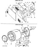 CABINET FRONT ASM. Diagram and Parts List for DDG9280GHL  General Electric Dryer