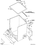 CABINET ASM. Diagram and Parts List for DDG5189VUL  General Electric Dryer