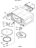CAVITY PARTS - A Diagram and Parts List for JE63T002  General Electric Microwave