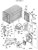 CAVITY PARTS - B Diagram and Parts List for JE63T002  General Electric Microwave