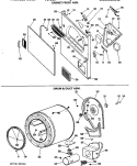 CABINET FRONT ASM. Diagram and Parts List for DDG9680MAL  General Electric Dryer