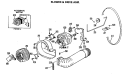 BLOWER & DRIVE ASM. Diagram and Parts List for DDE8000MAL  General Electric Dryer