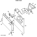 CABINET FRONT Diagram and Parts List for DDE5806MAL  General Electric Dryer