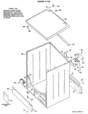 CABINET & TOP Diagram and Parts List for DDE7608MAL  General Electric Dryer