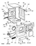 Section Diagram and Parts List for DDP1370GAM  General Electric Dryer