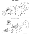 DRUM & HEATER ASM. Diagram and Parts List for DDE7100MAL  General Electric Dryer