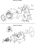 DRUM & DUCT ASSEMBLY Diagram and Parts List for DDG7180MAL  General Electric Dryer