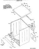 CABINET & TOP Diagram and Parts List for DDE7100MBL  General Electric Dryer