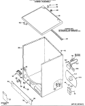 CABINET ASSEMBLY Diagram and Parts List for DDG5888MBL  General Electric Dryer