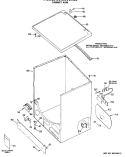 CABINET ASM. Diagram and Parts List for DDC6000MBL  General Electric Dryer