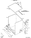 CABINET ASM. Diagram and Parts List for DDG7180MBL  General Electric Dryer