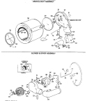 DRUM & DUCT ASSEMBLY Diagram and Parts List for DDG7180MBL  General Electric Dryer
