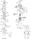 Section Diagram and Parts List for GFC285R-01  General Electric Food Waste Disposer