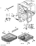 Section Diagram and Parts List for GSC870M02  General Electric Dishwasher