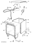 Section Diagram and Parts List for GSC870M02  General Electric Dishwasher