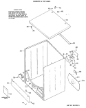 CABINET & TOP ASM. Diagram and Parts List for DDC5000MBL  General Electric Dryer