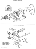 BLOWER & DRIVE ASM. Diagram and Parts List for DDG9580MBL  General Electric Dryer