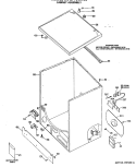 CABINET ASSEMBLY Diagram and Parts List for DDG7180MCL  General Electric Dryer
