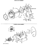 DRUM & DUCT ASSEMBLY Diagram and Parts List for DDG7180MCL  General Electric Dryer