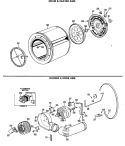DRUM & HEATER ASM. Diagram and Parts List for DDE7100MCL  General Electric Dryer