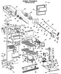 FREEZER SECTION Diagram and Parts List for TFXC24FLR  General Electric Refrigerator