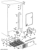 Section Diagram and Parts List for TFXC24FLR  General Electric Refrigerator