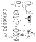 Section Diagram and Parts List for GFC197G02  General Electric Food Waste Disposer