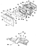 Section Diagram and Parts List for ZEK736GP1BG  General Electric Wall Oven