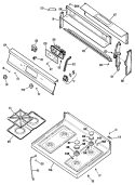 Section Diagram and Parts List for JGBP30AEP1  General Electric Range