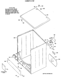 CABINET & TOP Diagram and Parts List for DDE7208MXL  General Electric Dryer