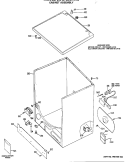 CABINET ASSEMBLY Diagram and Parts List for DDG7288MXL  General Electric Dryer