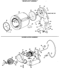 DRUM & DUCT ASSEMBLY Diagram and Parts List for DDG7288MXL  General Electric Dryer