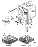 Section Diagram and Parts List for GSD820P-35BA  General Electric Dishwasher