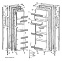 Section Diagram and Parts List for TFX20DRAAD  General Electric Refrigerator