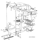 Section Diagram and Parts List for TFX20DRAAD  General Electric Refrigerator