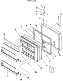 FREEZER DOOR Diagram and Parts List for TCX22ZRBRWH  General Electric Refrigerator