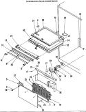 EVAPORATOR AREA & DIVIDER BLOCK Diagram and Parts List for TCX22ZRBRWH  General Electric Refrigerator