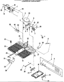 COMPRESSOR COMPARTMENT Diagram and Parts List for TCX22ZRBRWH  General Electric Refrigerator