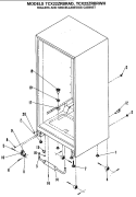 ROLLERS AND MISCELLANEOUS CABINET Diagram and Parts List for TCX22ZRBRWH  General Electric Refrigerator