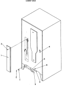 CABINET BACK Diagram and Parts List for TCX22ZRBRWH  General Electric Refrigerator