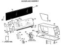 BACKSPLASH ASSEMBLY Diagram and Parts List for CADG265RAL  General Electric Dryer