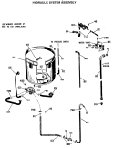 HYDRAULIC SYSTEM ASSEMBLY Diagram and Parts List for CATL160RBL  General Electric Washer