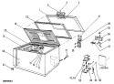 Section Diagram and Parts List for CB15DNB  General Electric Freezer