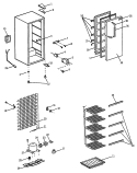 Section Diagram and Parts List for FP9STARWH  General Electric Freezer