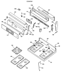 COOKTOP Diagram and Parts List for JGBP79AEV3AA  General Electric Range
