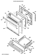 UNIT & DRAWER PARTS Diagram and Parts List for JGBS23GEV3WH  General Electric Range
