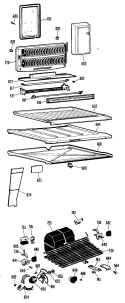 Section Diagram and Parts List for CTF17CAC  Hotpoint Refrigerator