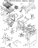 Section Diagram and Parts List for HDB920-03  Hotpoint Dishwasher