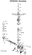 DISHWASHER MECHANISM Diagram and Parts List for HDB920-03  Hotpoint Dishwasher
